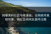 网曝黑料社区今晚漫画，全网疯传真相惊爆，网红丑闻网友直呼过瘾