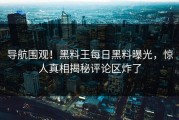 导航围观！黑料王每日黑料曝光，惊人真相揭秘评论区炸了