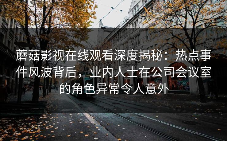 蘑菇影视在线观看深度揭秘：热点事件风波背后，业内人士在公司会议室的角色异常令人意外